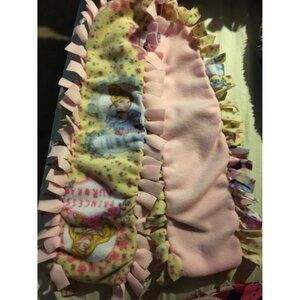 Adult Disney Princess Fleece Tie Scarf Cinderella & Aurora Yellow Pink Handmade